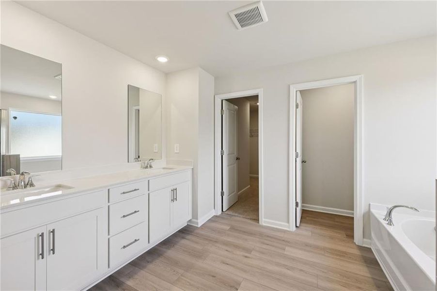 Furnished interior view inside a new home in Parkside at Grayson, Grayson (Image 12).