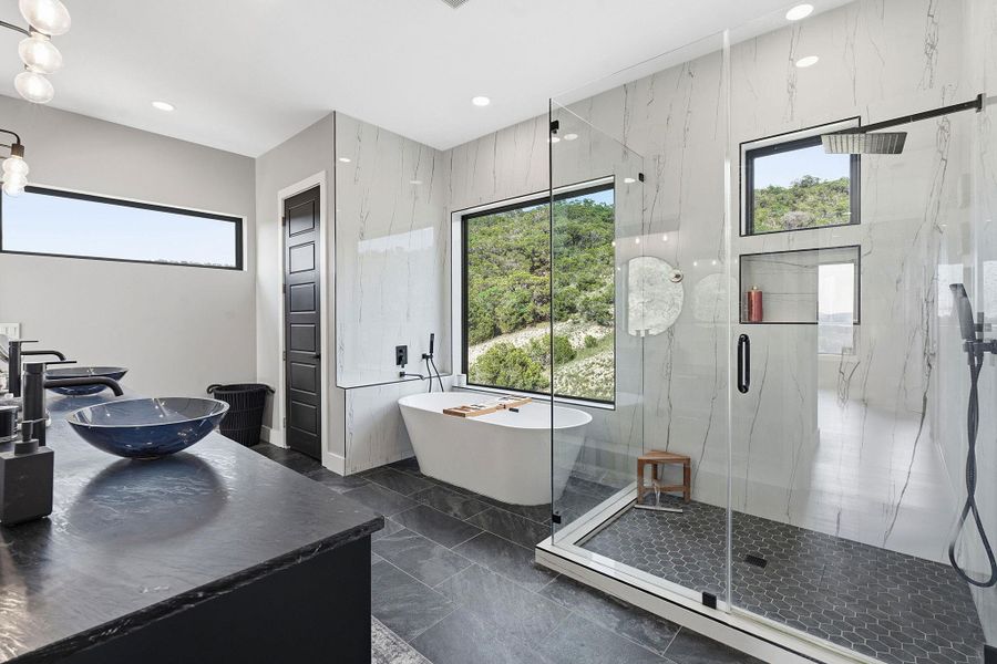 Furnished interior view inside a new home in , Volente (Image 19).