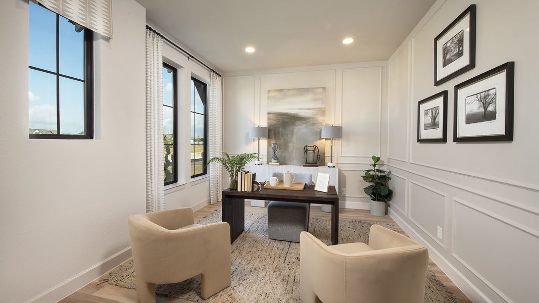 Representative furnished interior of a home built from the 4941B by Perry Homes in Palmera Ridge 70', Leander (Image 3). Representative furnished interior of a home built from the 4941B by Perry Homes in Palmera Ridge 70', Leander (Image 3).