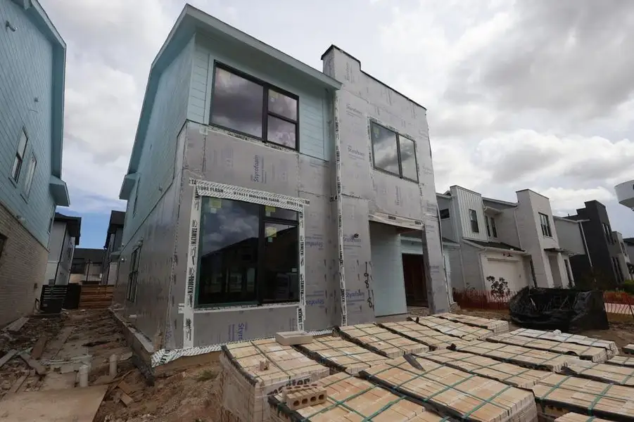 In-progress construction of a new home in Easthaven at Bridgeland Central - Vision Collection, Cypress, TX (Image 10).