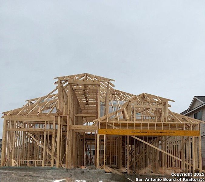 In-progress construction of a new home in Megan's Landing 50', Castroville, TX (Image 6).