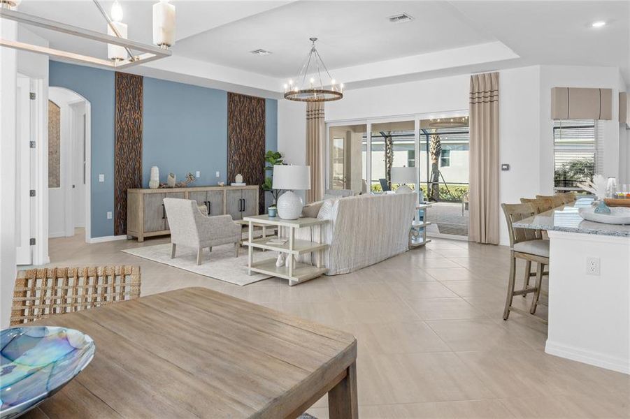 Furnished interior view inside a new home in Calusa Country Club, Lakewood Ranch (Image 13).