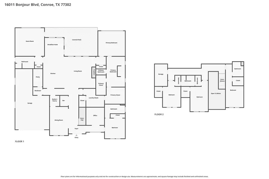 2D floor plan layout of this home in ARTAVIA, Conroe, TX (Image 5).