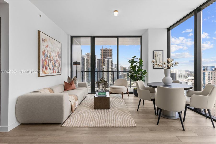 Furnished interior view inside a new home in , Miami (Image 19).