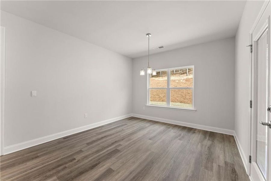 Representative unfurnished interior of a home built from the 2620 by Adams Homes in Williams Ridge, Bailey (Image 19). Representative unfurnished interior of a home built from the 2620 by Adams Homes in Williams Ridge, Bailey (Image 19).
