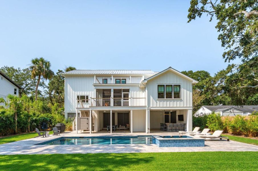Exterior details and patio area of a home in , Isle Of Palms (Image 29).