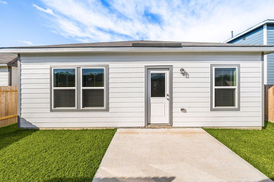 Exterior details and patio area of a home in Northpark South, Porter (Image 26).