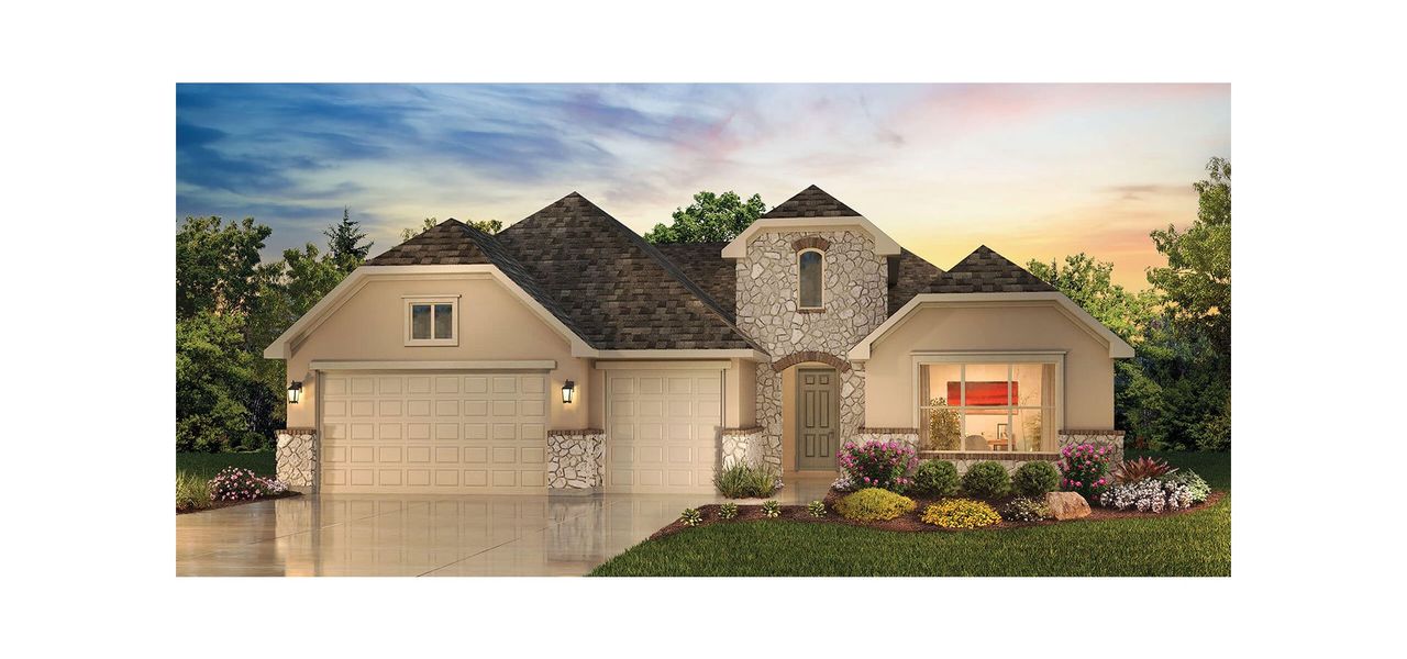 Representative exterior photo of a completed home built from the Larkspur by Robson Resort Communities in Robson Ranch Texas, Denton, TX (Image 5). Representative exterior photo of a completed home built from the Larkspur by Robson Resort Communities in Robson Ranch Texas, Denton, TX (Image 5).