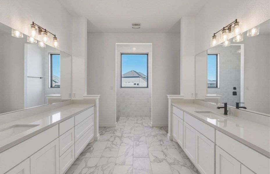 Furnished interior view inside a new home in 6 Creeks, Kyle (Image 17).