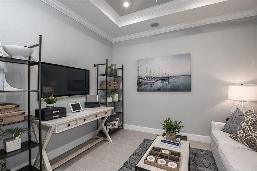 Furnished interior view inside a new home in Esplanade at Wellen Park, Englewood (Image 24).