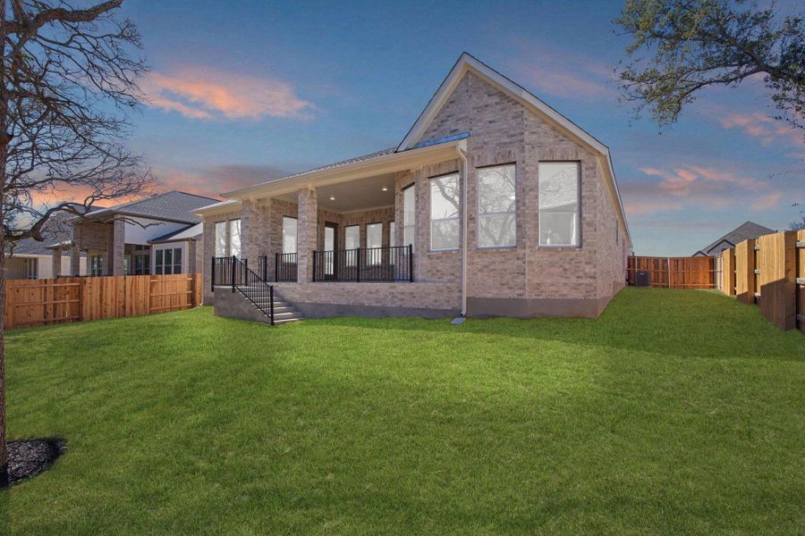 Rear of Home and Private Backyard