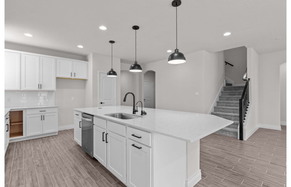 Representative furnished interior of a home built from the Caldwelll by Pulte Homes in Legacy at Lake Dunlap, New Braunfels (Image 9).