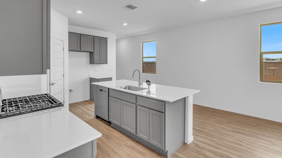 Furnished interior view inside a new home in Coronet at Gladden Farms, Marana (Image 16). Furnished interior view inside a new home in Coronet at Gladden Farms, Marana (Image 16).