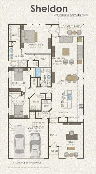 Pulte Homes, Sheldon floor plan