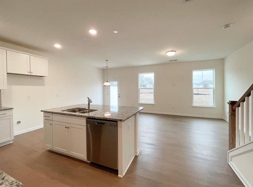 Furnished interior view inside a new home in Bellevue Townhomes, Greenville (Image 6).