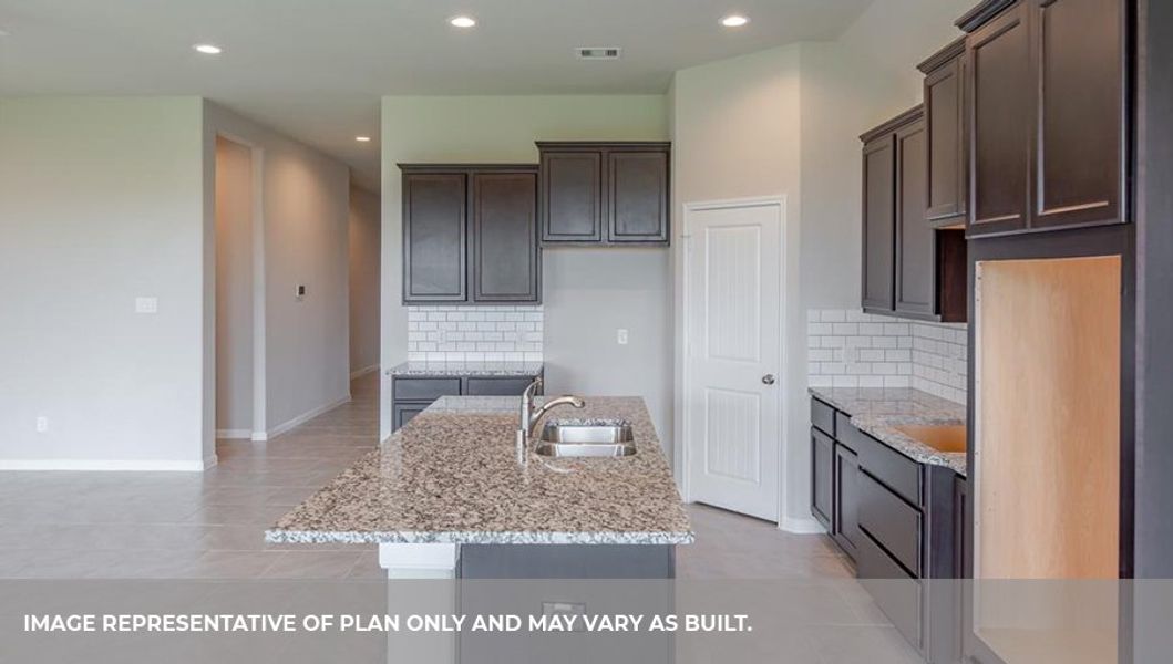 Representative furnished interior of a home built from the Fannin by D.R. Horton in Westwood, League City (Image 5).
