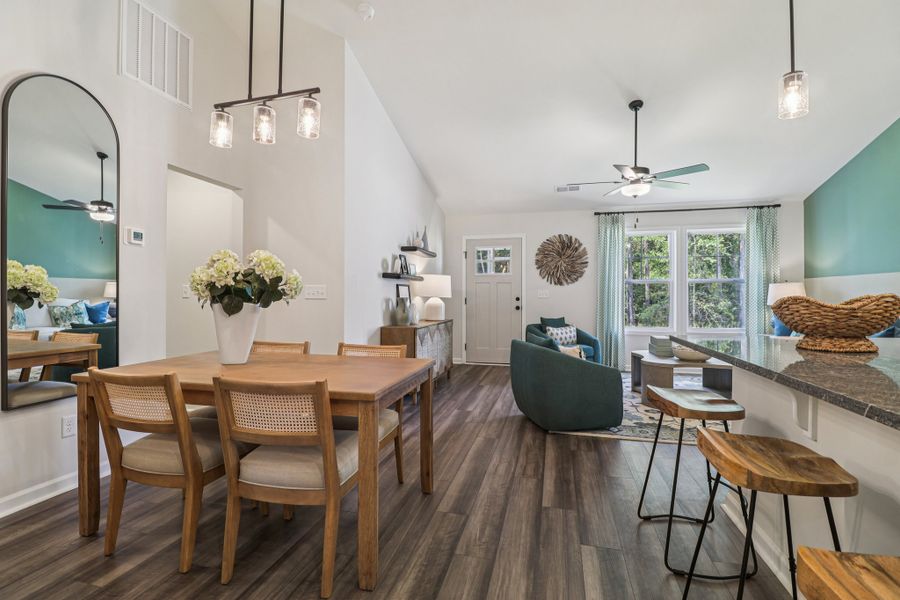 Representative furnished interior of a home built from the Earle by Great Southern Homes in Piney Woods Bluff, Columbia (Image 14). Representative furnished interior of a home built from the Earle by Great Southern Homes in Piney Woods Bluff, Columbia (Image 14).