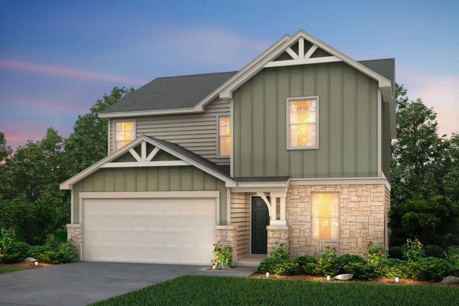 Pulte Homes, Sandalwood elevation Y, rendering