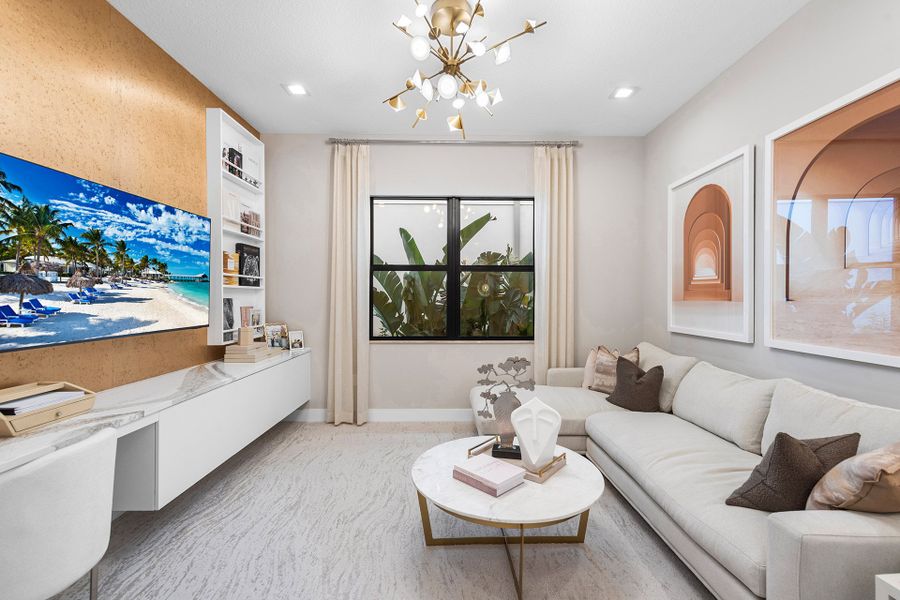 Representative furnished interior of a home built from the Calypso by GL Homes in Apex at Avenir, Palm Beach Gardens (Image 7).