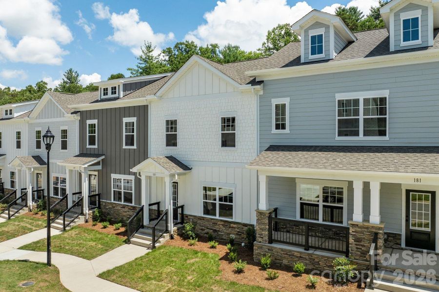 Front exterior of a new home in , Asheville, NC, highlighting curb appeal (Image 17). Front exterior of a new home in , Asheville, NC, highlighting curb appeal (Image 17).