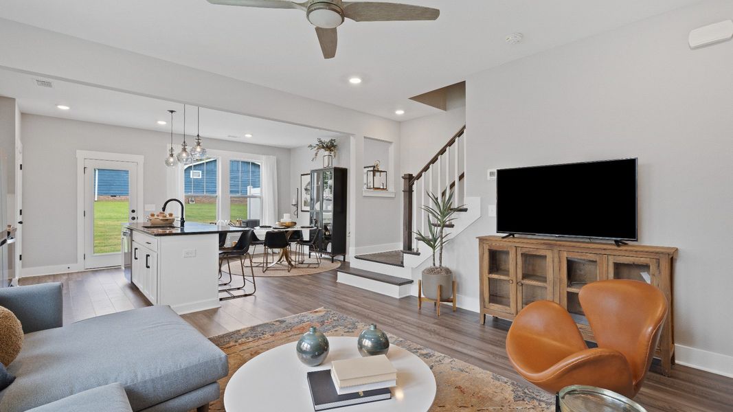 Representative furnished interior of a home built from the Corner Litchfield by DRB Homes in Saluda Crossing, Piedmont (Image 27).