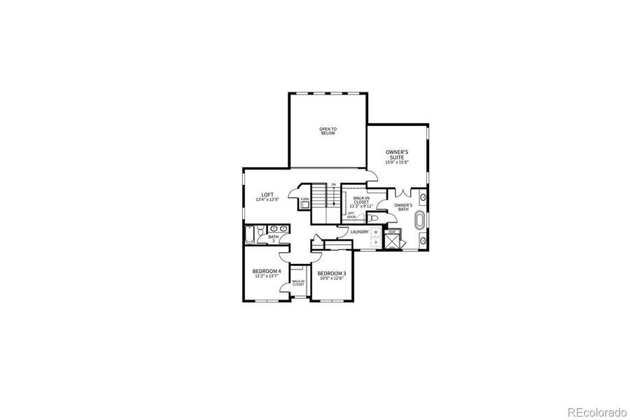 2D floor plan layout of this home in Montaine, Castle Rock, CO (Image 3).