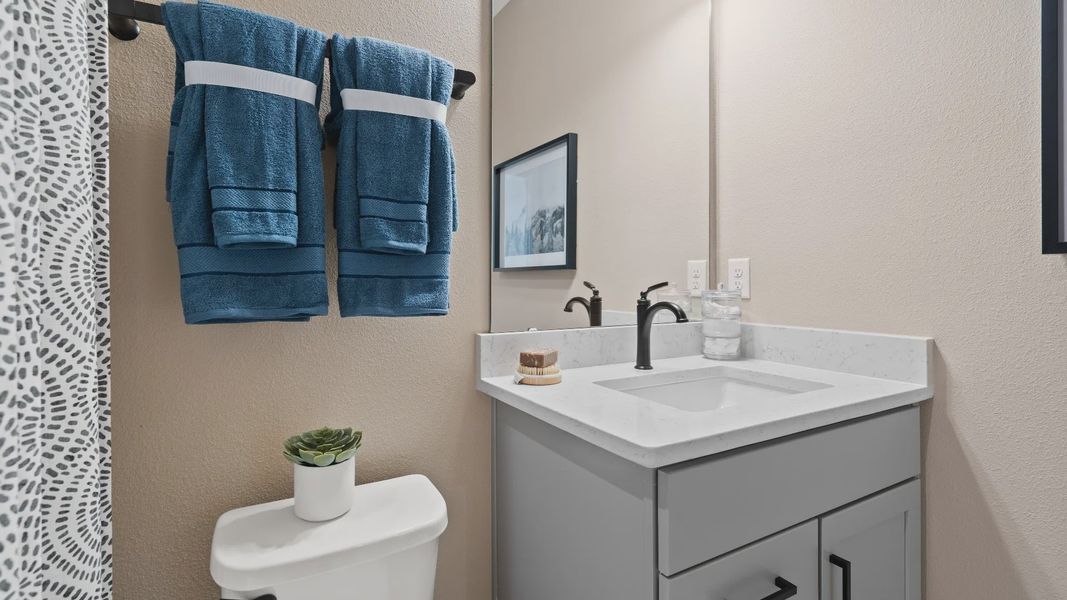Representative furnished interior of a home built from the Lantana by DRB Homes in Parkview at Hamlin, Winter Garden (Image 48).