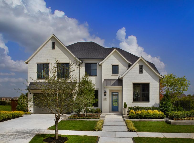 Representative exterior photo of a completed home built from the Lakeway - SH 5414 by Shaddock Homes in Grand Oaks at Green Meadows - 70', Celina, TX (Image 28). Representative exterior photo of a completed home built from the Lakeway - SH 5414 by Shaddock Homes in Grand Oaks at Green Meadows - 70', Celina, TX (Image 28).