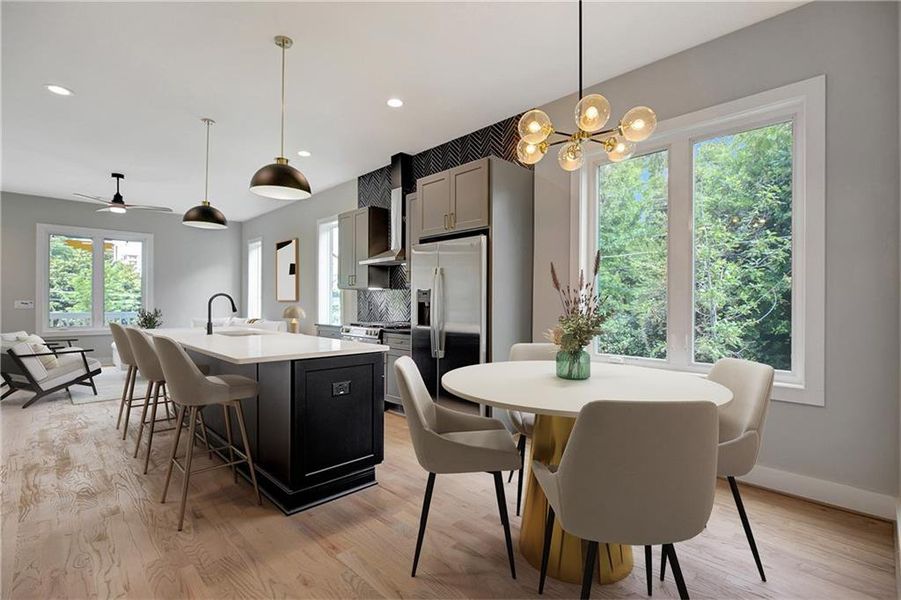 Furnished interior view inside a new home in , Atlanta (Image 41).