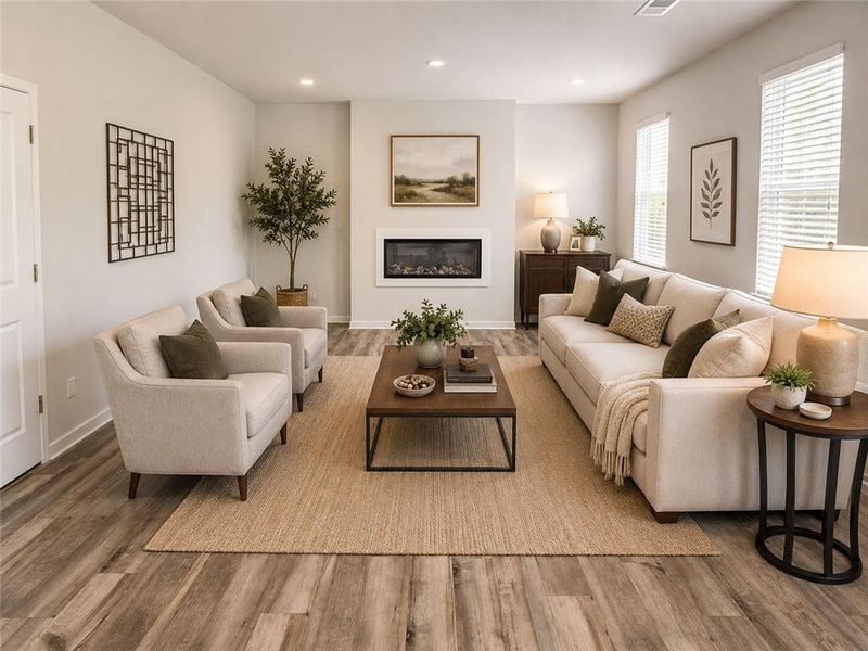 Furnished interior view inside a new home in Alcovy Trace, Lawrenceville (Image 6).