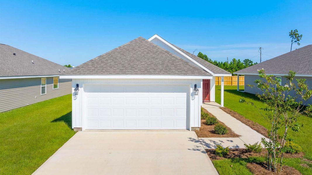 Representative exterior photo of a completed home built from the The Celeste by D.R. Horton in Park Place, Panama City, FL (Image 21).