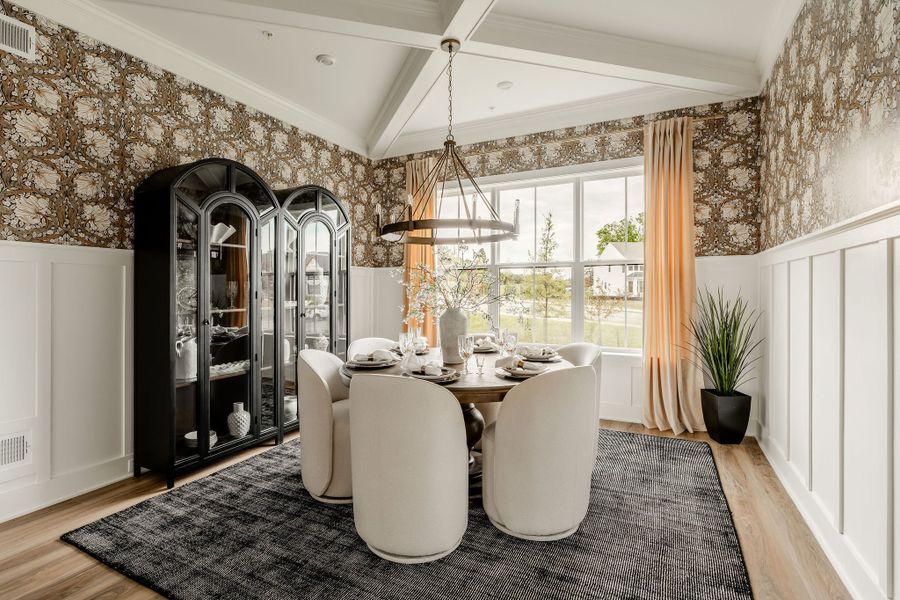 Representative furnished interior of a home built from the Covington by Keystone Custom Homes in McLean South Shore, Belmont (Image 10).