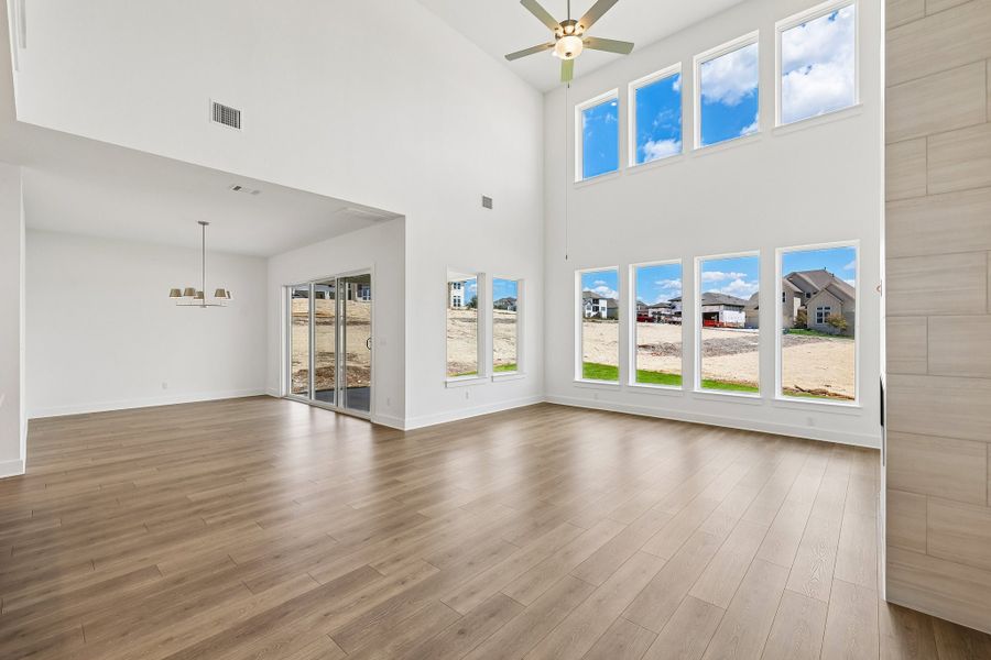 Representative unfurnished interior of a home built from the Rainey by Taylor Morrison in Santa Rita Ranch, Liberty Hill (Image 20).