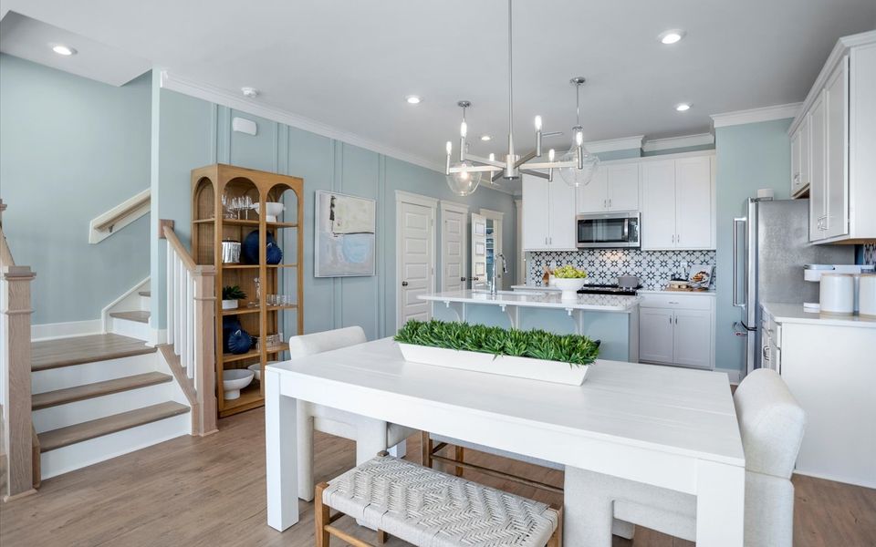 Representative furnished interior of a home built from the Lennox by Brookfield Residential in Townhomes at Wendell Falls, Wendell (Image 10).