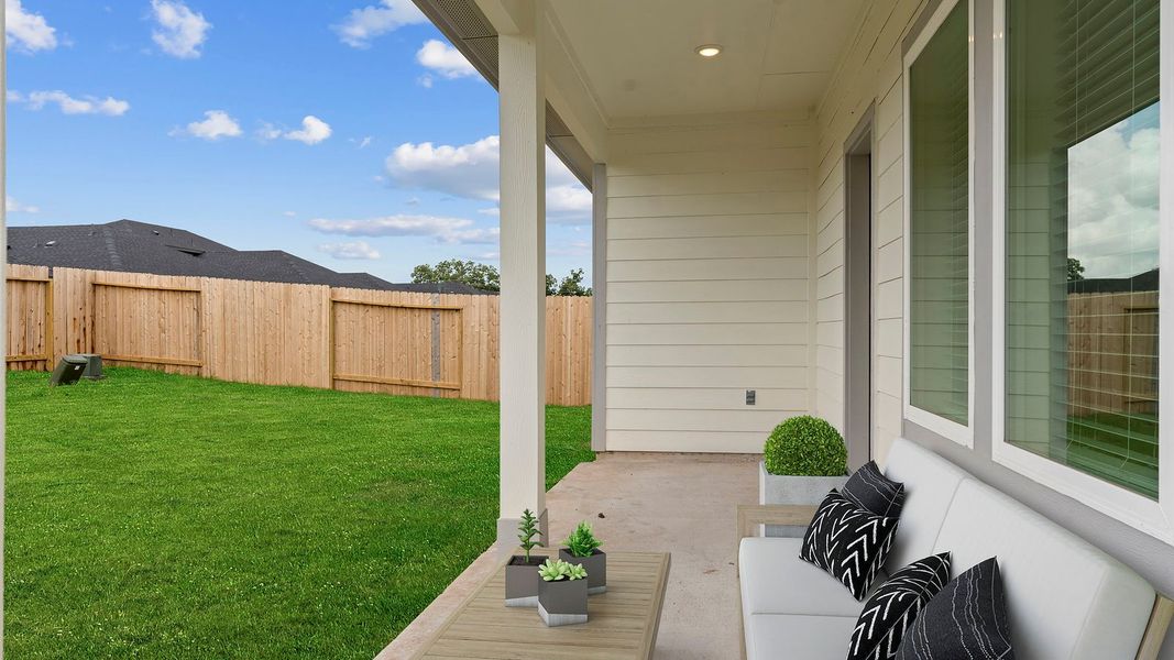 Exterior details and patio area of a home in Sorrento, Richmond (Image 4). Exterior details and patio area of a home in Sorrento, Richmond (Image 4).