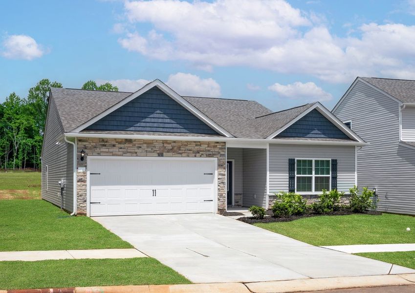 Angled view of the Burton floor plan