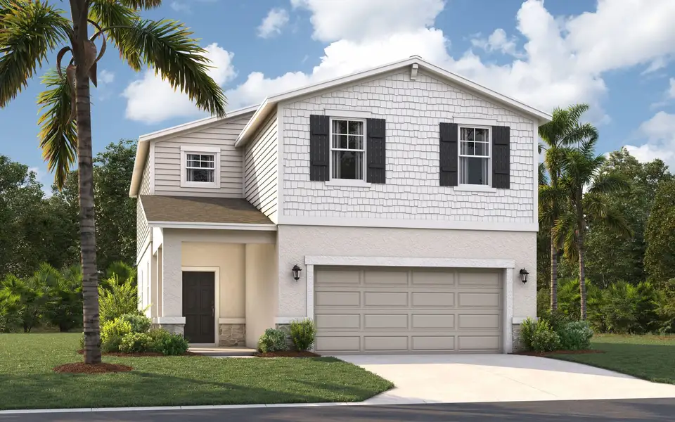 Representative exterior photo of a completed home built from the The Jensen by Stanley Martin Homes in Watermark, Cocoa, FL (Image 12).