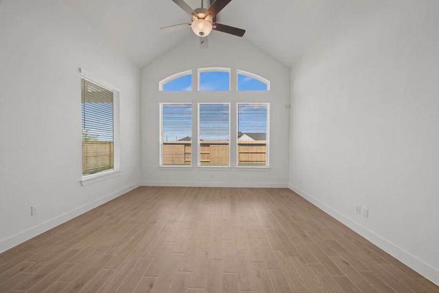 Representative unfurnished interior of a home built from the Mariah by Chesmar Homes in Lakes of Cane Island, Katy (Image 26).