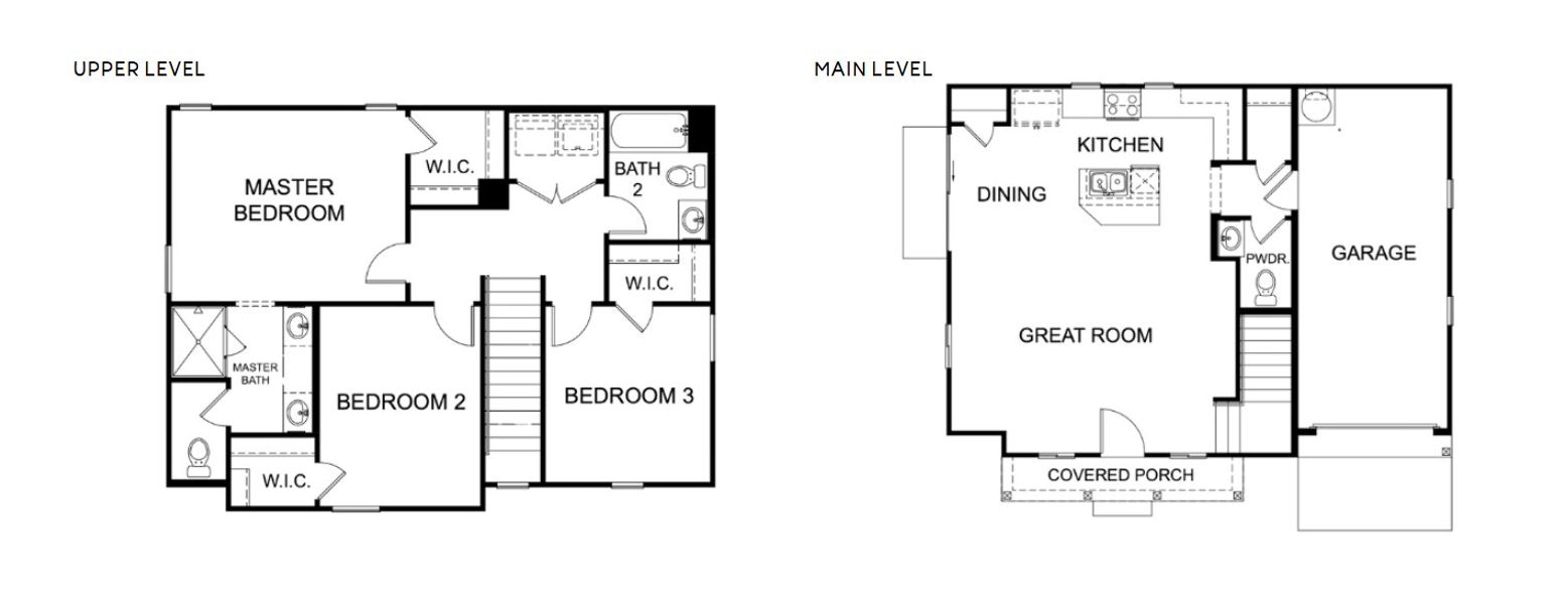 2D floor plan layout for the Woodlea 5A by Encanto Living in Encanto at Bell Park, Phoenix, AZ (Image 2).
