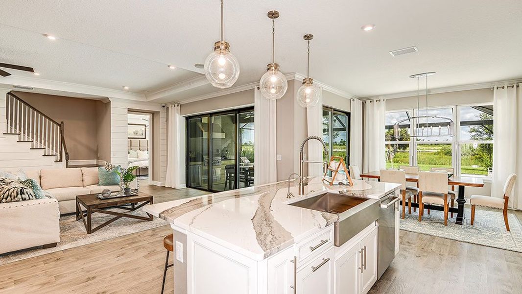 Representative furnished interior of a home built from the Java by Taylor Morrison in The Waters at Center Lake Ranch, St. Cloud (Image 6).