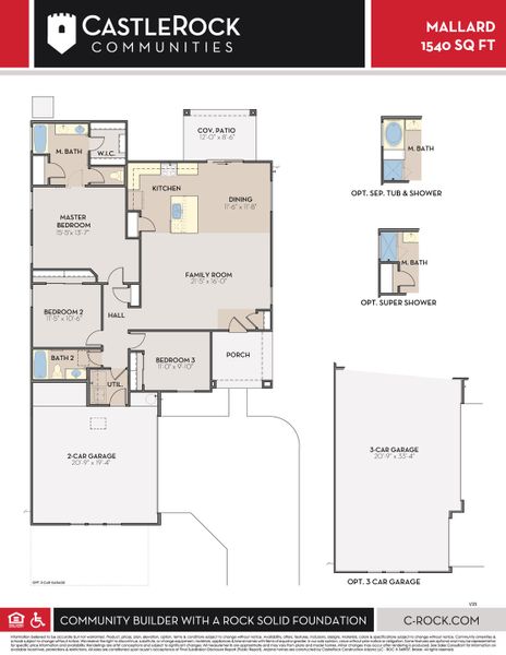 2D floor plan layout of this home in Rancho Santa Rosa, Maricopa, AZ (Image 3).