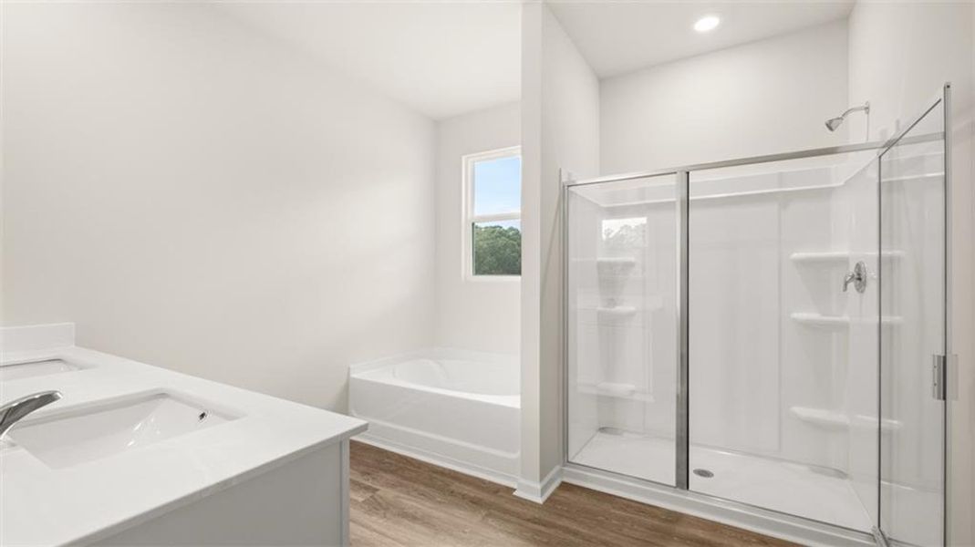 Furnished interior view inside a new home in Brooks Station, Dacula (Image 5). Furnished interior view inside a new home in Brooks Station, Dacula (Image 5).