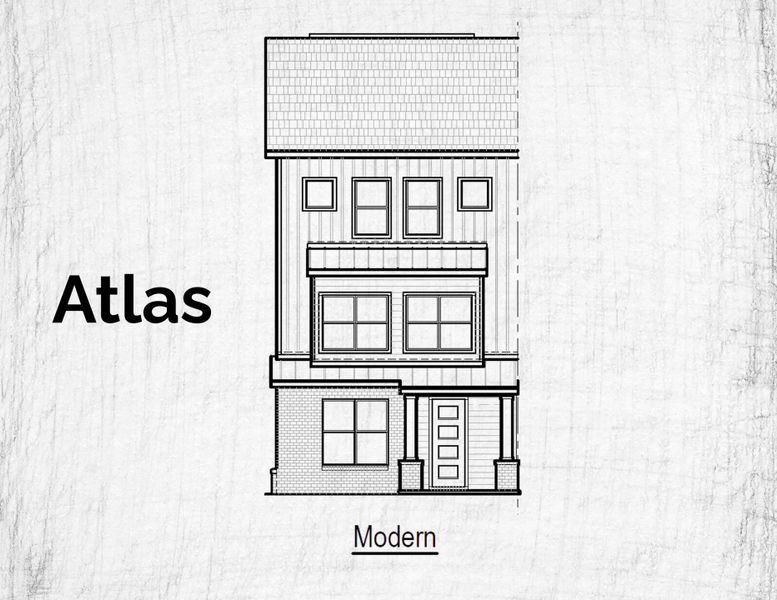 Representative exterior photo of a completed home built from the Atlas End Unit by Baker Residential in Atwater Station - Midtown Collection, Fuquay Varina, NC (Image 22).