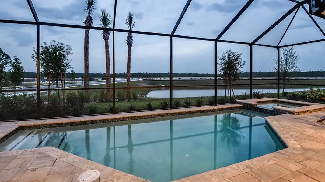 Exterior details and patio area of a home in Esplanade at Westview, Kissimmee (Image 3). Exterior details and patio area of a home in Esplanade at Westview, Kissimmee (Image 3).