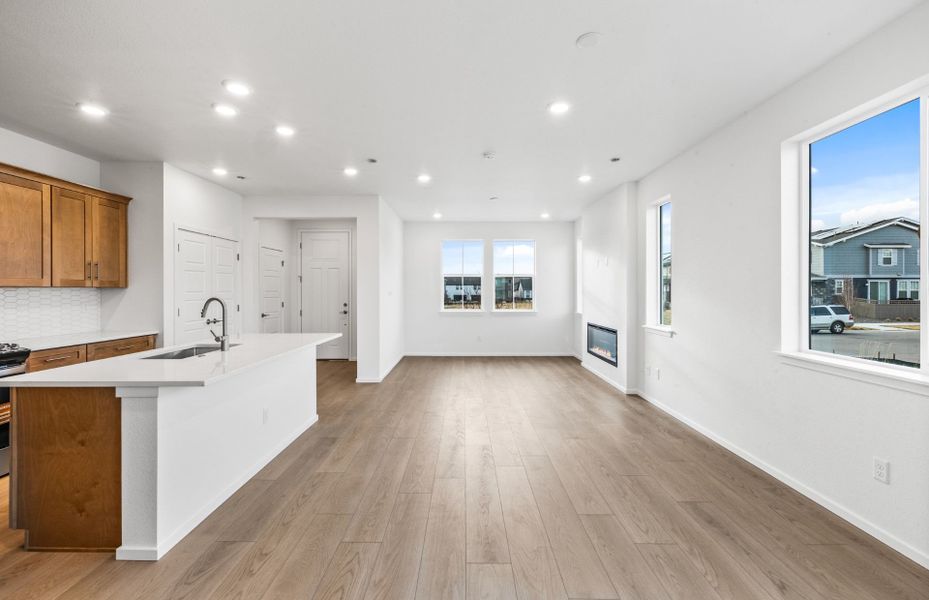 Furnished interior view inside a new home in Painted Prairie, Aurora (Image 8).