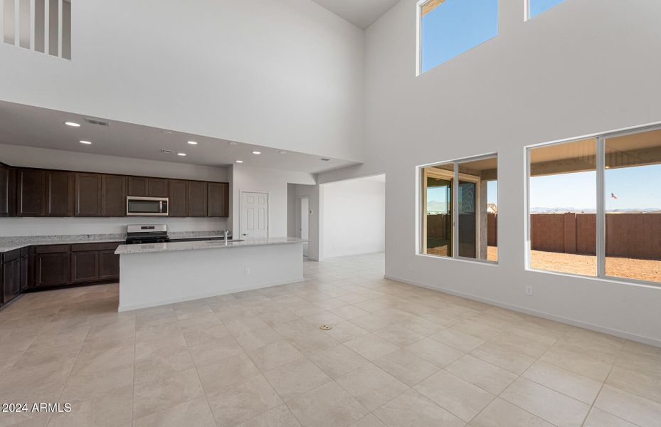 Living Area and Kitchen