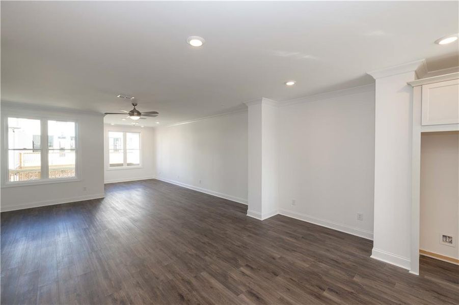 Spacious, unfurnished interior of a new home in Millcroft Townhomes, Buford (Image 17). Spacious, unfurnished interior of a new home in Millcroft Townhomes, Buford (Image 17).