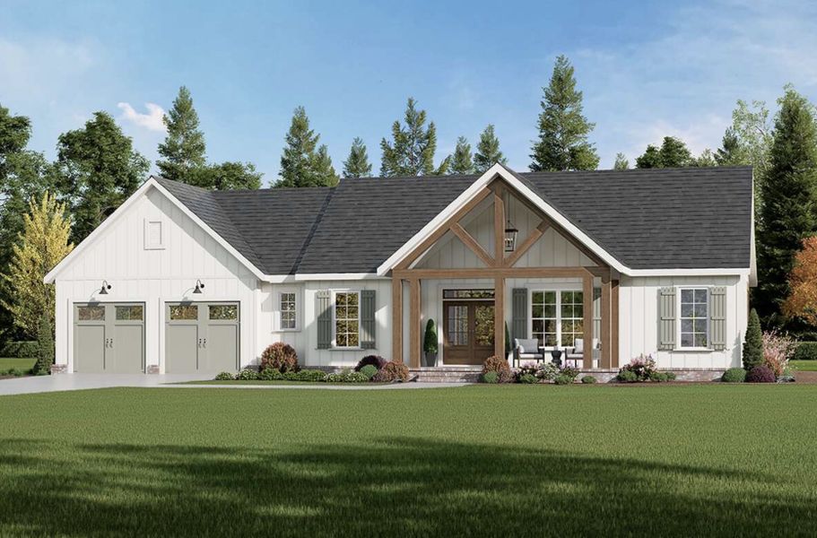 Representative exterior photo of a completed home built from the Otto by Zeal Home Builders in Echo Grove, Poolville, TX (Image 2).