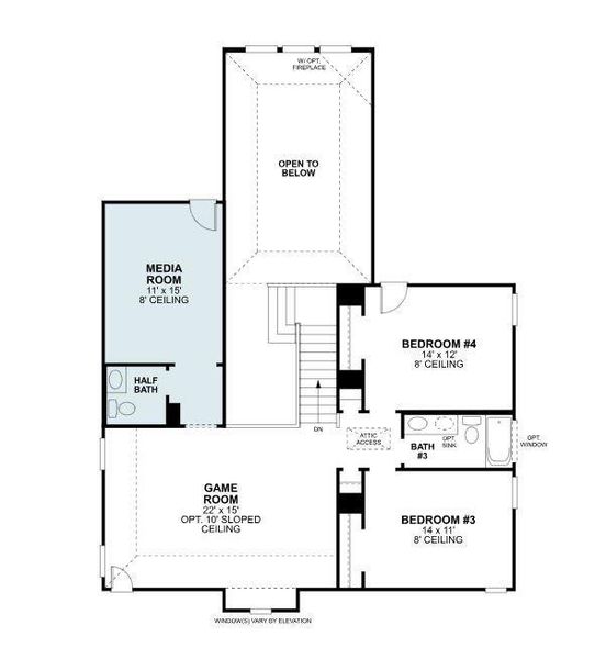2D floor plan layout of this home in Aster Park, McKinney, TX (Image 4).