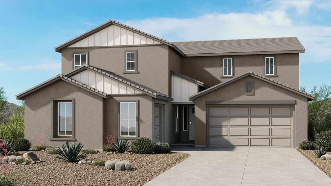 Representative exterior photo of a completed home built from the Glacier by Taylor Morrison in Ladera Trails, Peoria, AZ (Image 4).